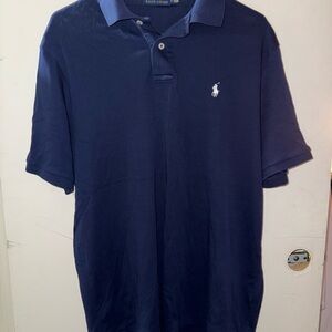 Ralph Lauren Blue Polo Shirt Classic Style